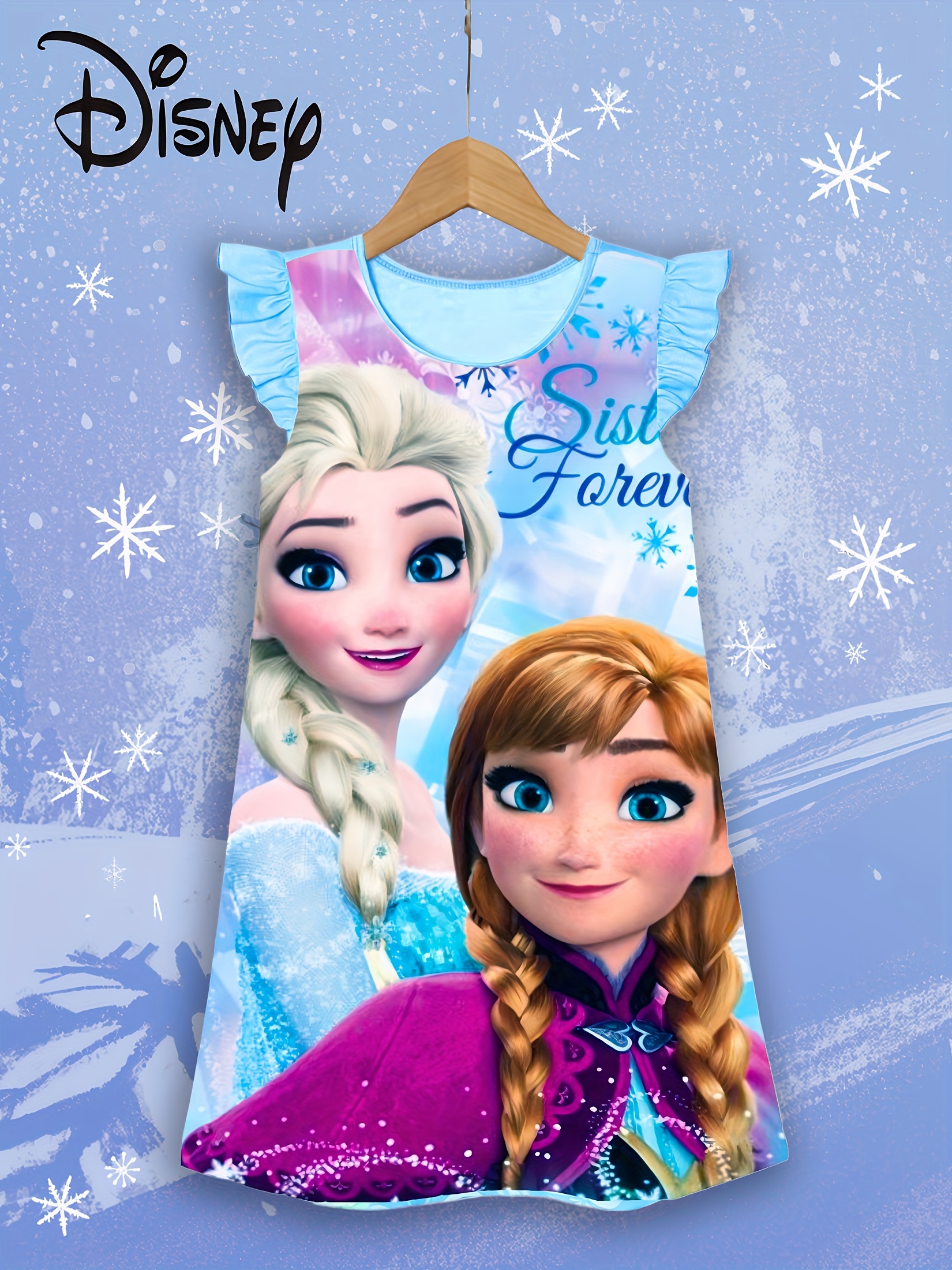 reine neiges chemise nuit princesse anna design cartoon Temu France