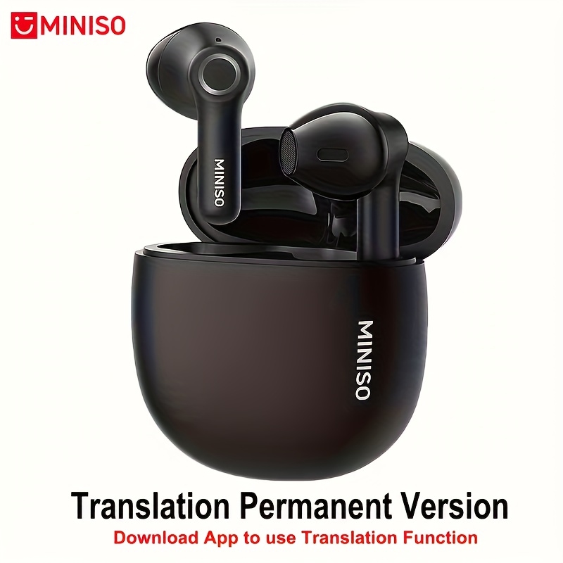 Miniso X52 Ai New Ows Translation Open-style Wireless Earbuds Support 135 Languages Translation, Ultra-long 30 Hours Playtime, Hifi , Clear Call, Touch Control, Long , Perfect For Travel