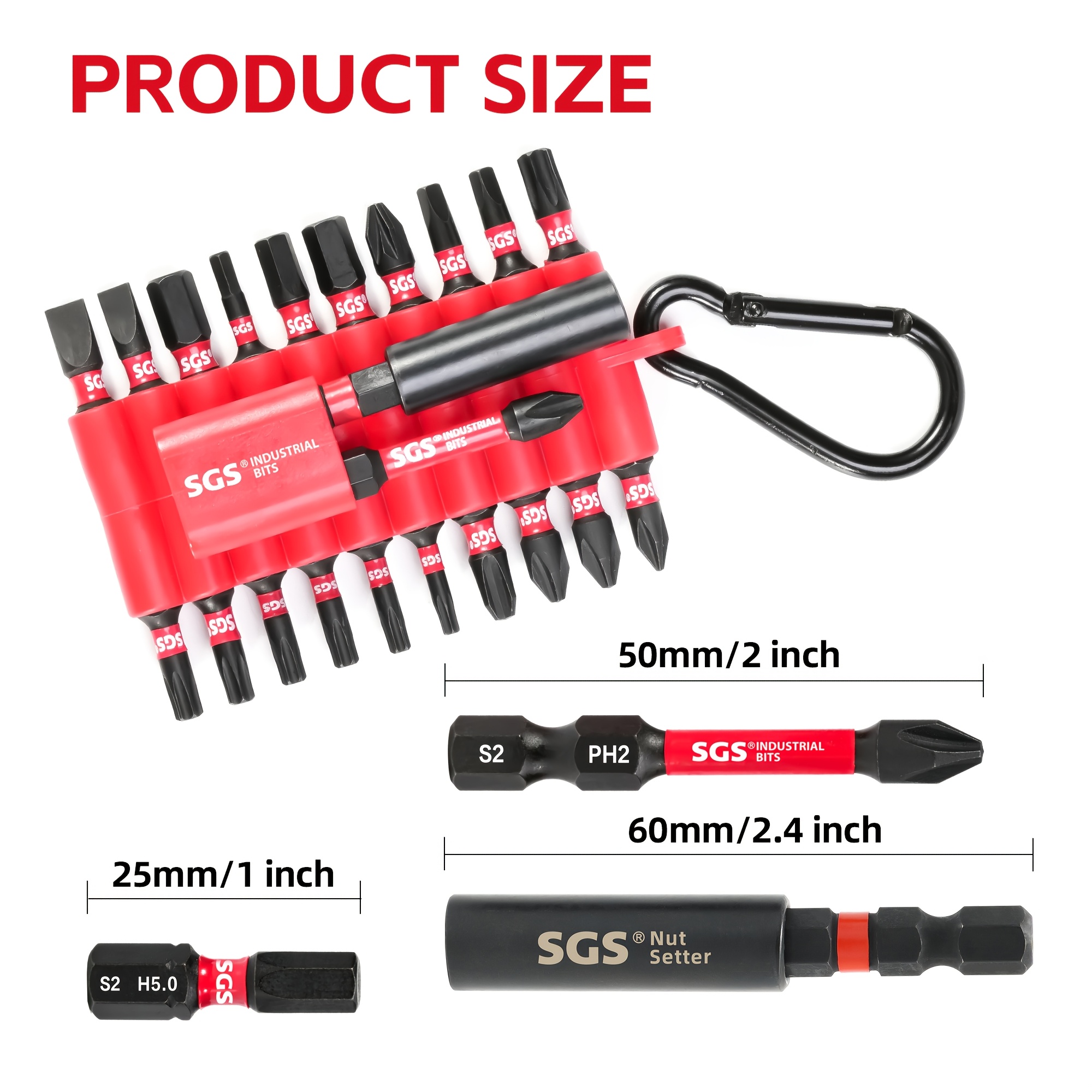 22pcs Magnetic S2 Steel Screw Bit Set - Durable -covered Bits With Multi-use Extension Rod For Home Improvement, Auto Repair & Power Tools