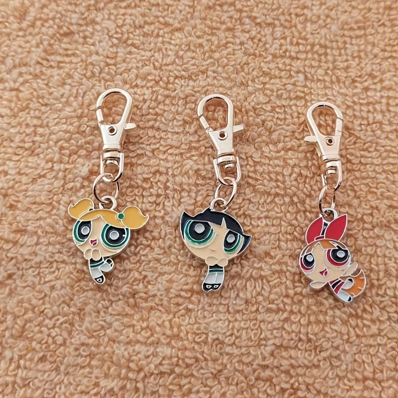

3pcs Crochet Keychain Set - Alloy , For Women And