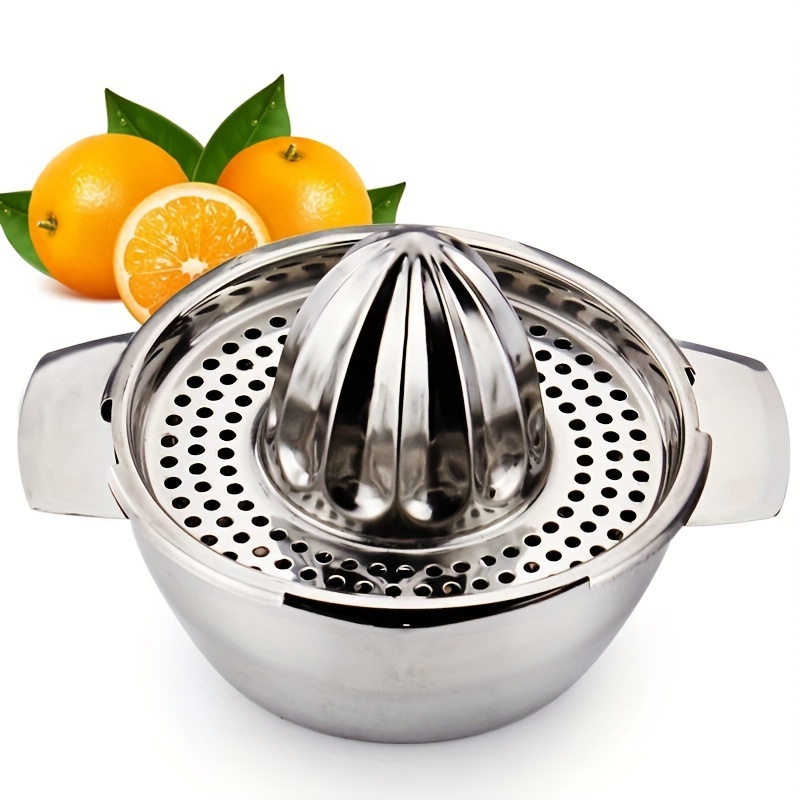 1pc stainless steel manual citrus juicer   kitchen gadget for squeezing   orange and other juice with dining accessory details 1