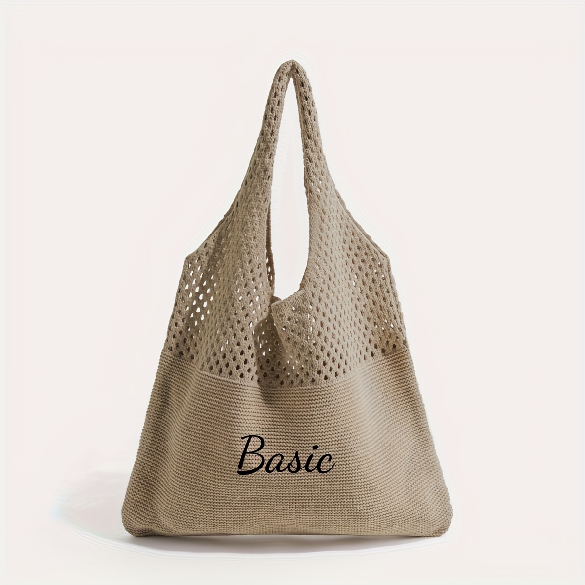 E-shop Personalisierte Bestickte Namens-Text, Bohemian Häkel-Bestickte Strandtasche, Handwaschbares Reise-Urlaubsgeschenk, Große Kapazität