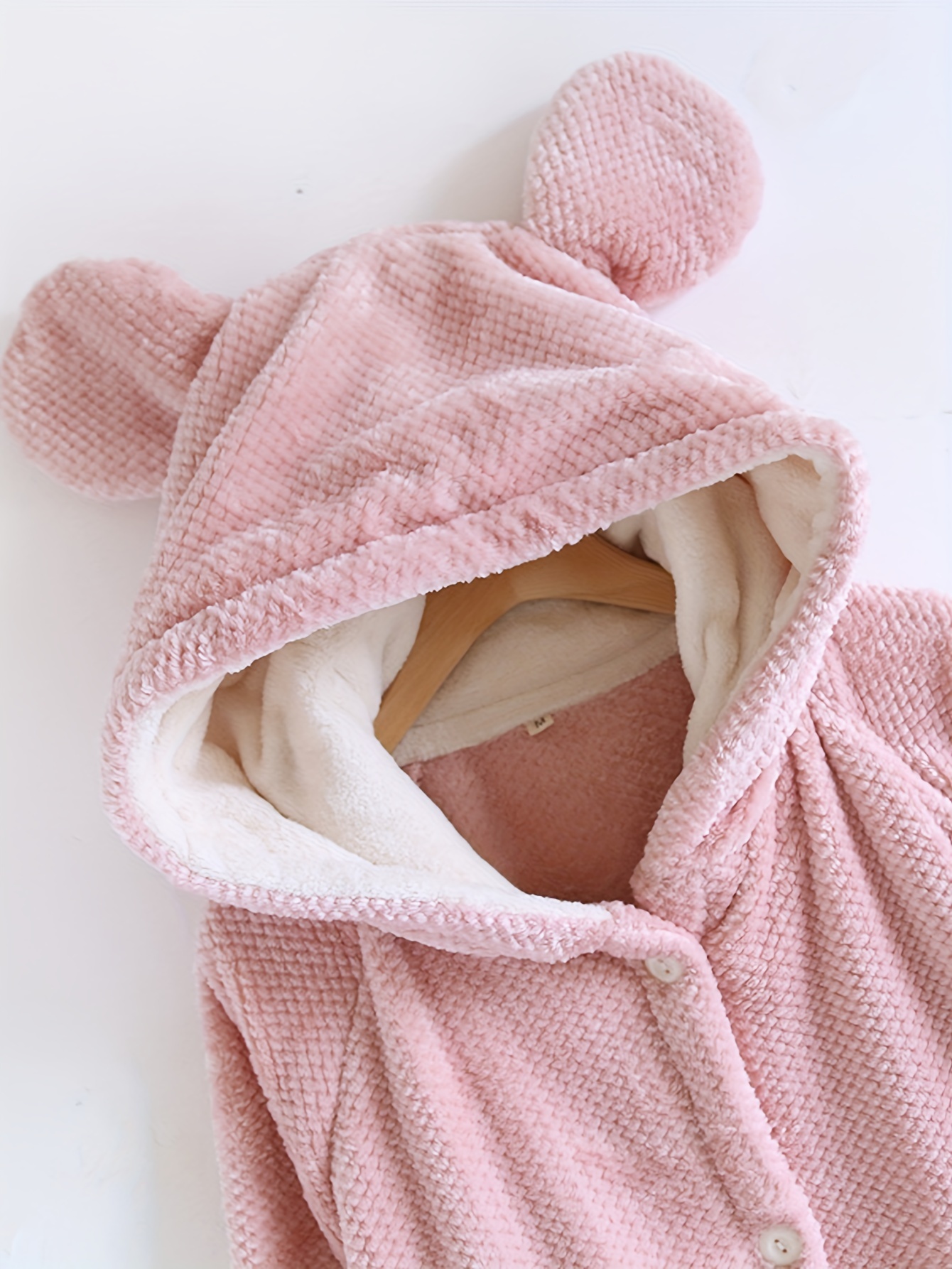 camisón capucha forro polar coral mujer rosa Temu Uruguay