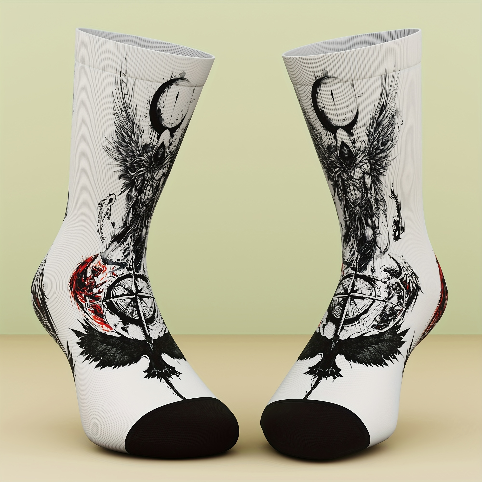 TEMU A Pair Of Unisex Socks With And Interesting Patterns, Suitable For Outdoor Leisure And Sports, A Must-have Comfortable Sock For Trendsetters, A