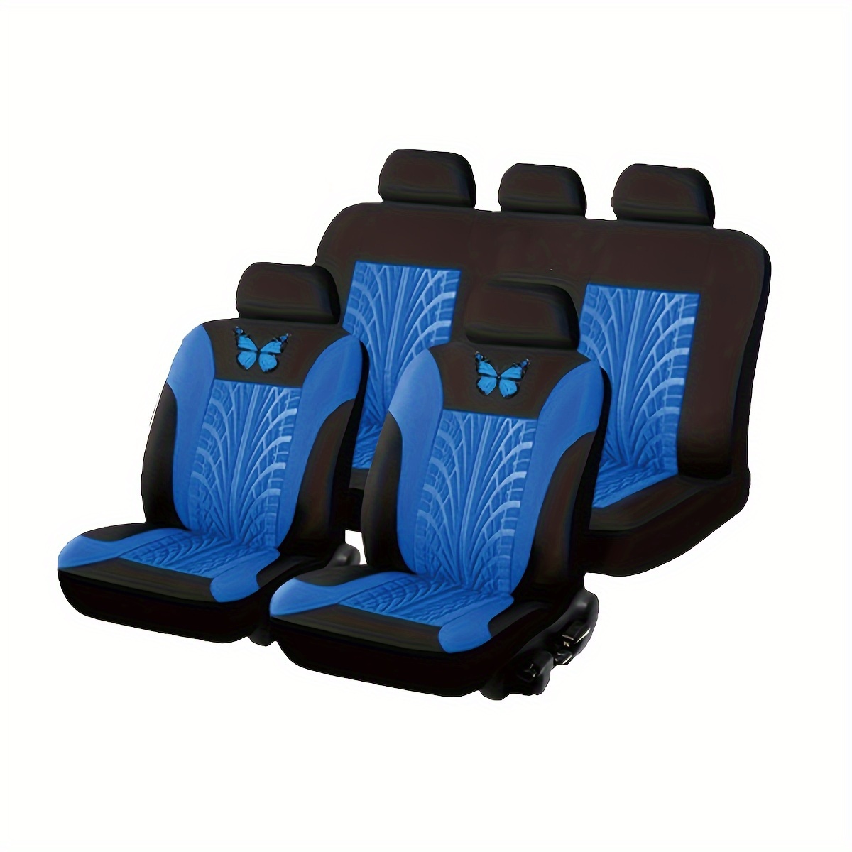 TEMU 9pcs Embossed Car Seat Covers - Set For 5- Vehicles, & ,