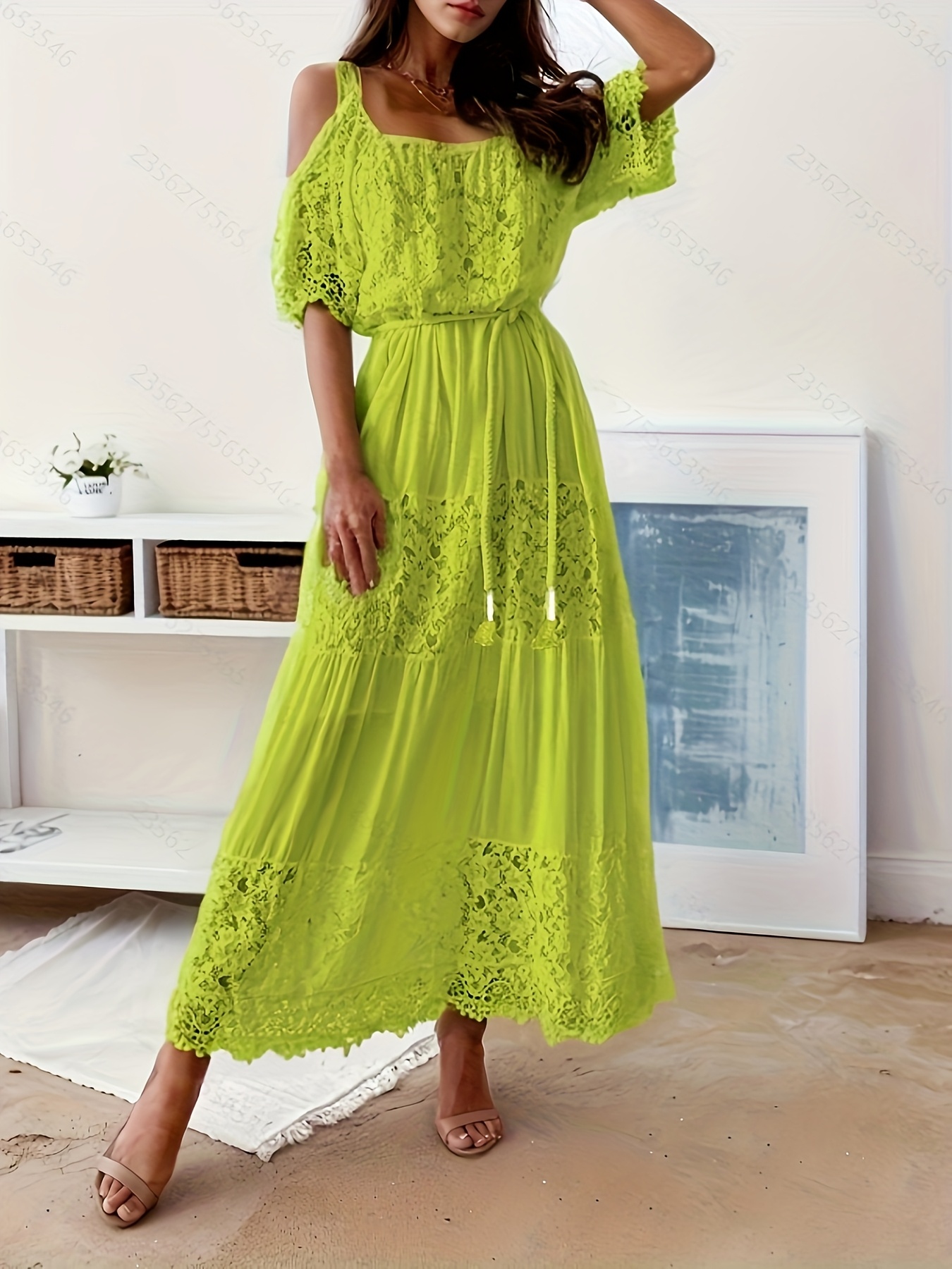 chinese dress ladies Carolina Crimson Lace Maxi Dress Small