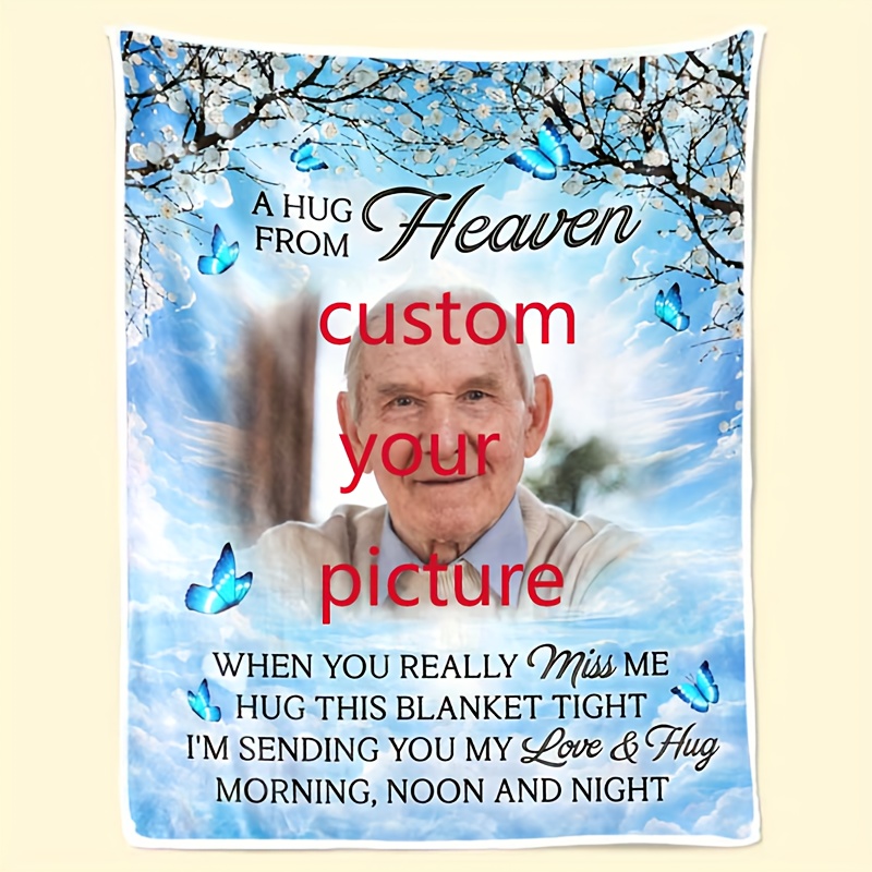 

Custom 50x40 Inch Single-sided Printed Blanket: Personalized Sympathy Gift For Family , Home Office, Lunch , Or Friends - No Feather, No Power Required