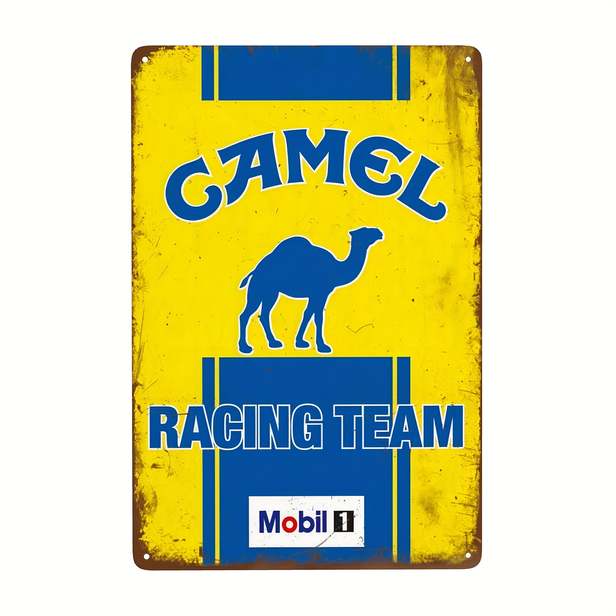 

Camel Racing Team Vintage Metal Tin Sign, Iron Wall Art Decor For Bar, Coffee Shop, Kitchen, Farm, Garden, Garage - Pre-drilled, Weatherproof, 8"x12" (1pc)