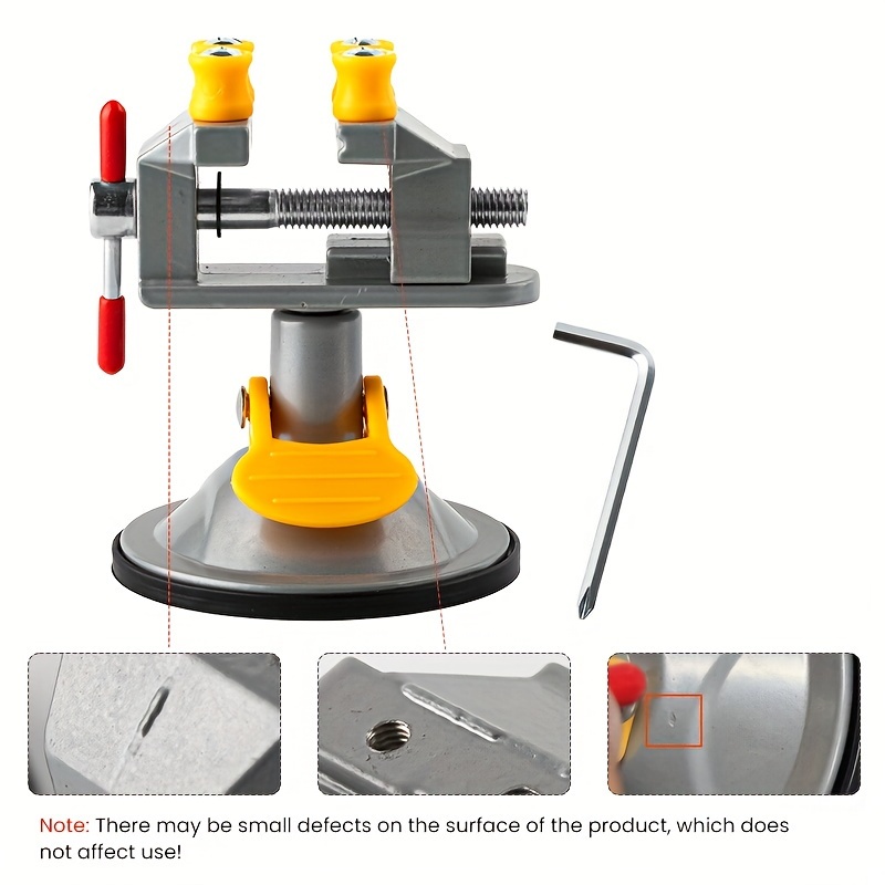 Suction Cup Rotating Vice, Mini Vise With -degree Locking Base, Suitable For Drilling, Cutting, And Jewelry Making In A Versatile
