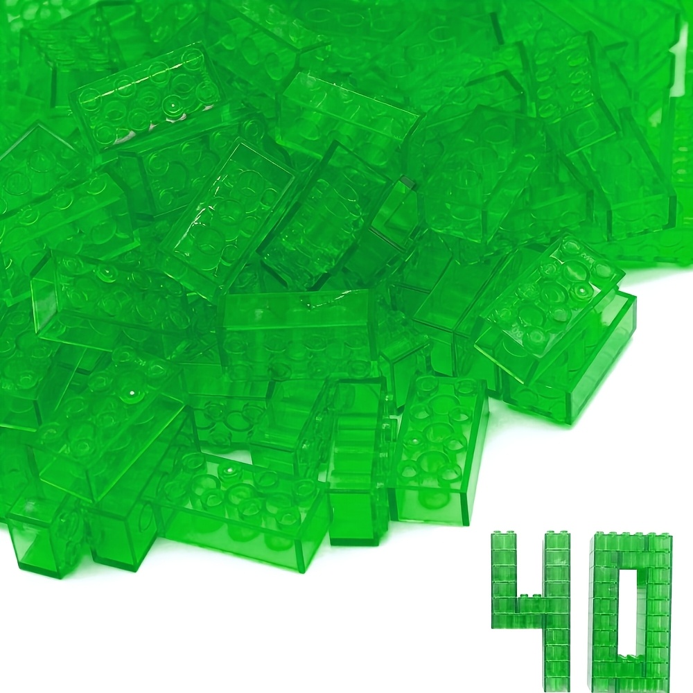 40pcs 2x4 High Brick Small Particle Building Blocks ABS Material