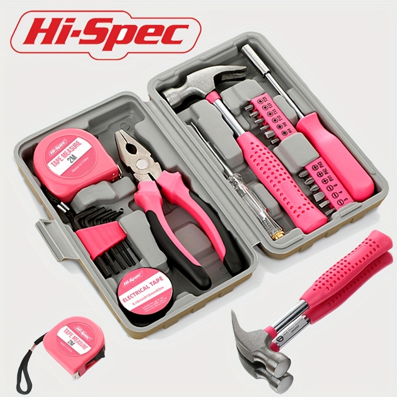 

Pink Hardware Toolbox Repair Tool Set, Home Diy Repair Tool, Home Emergency Repair Toolbox Sales Toolbox, Pink Version Suitable As A Gift For Girls