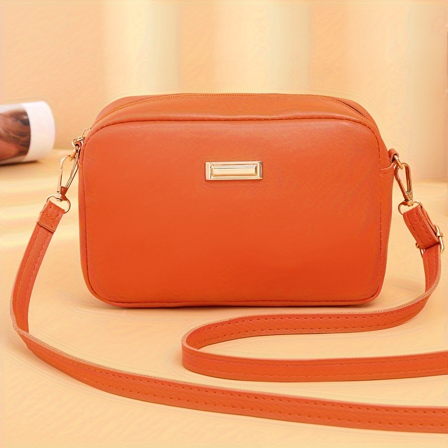 TEMU Casual Crossbody Bag For Women, Pu Lightweight Messenger Purse With Closure, Casual Bag From Guangzhou With Lining