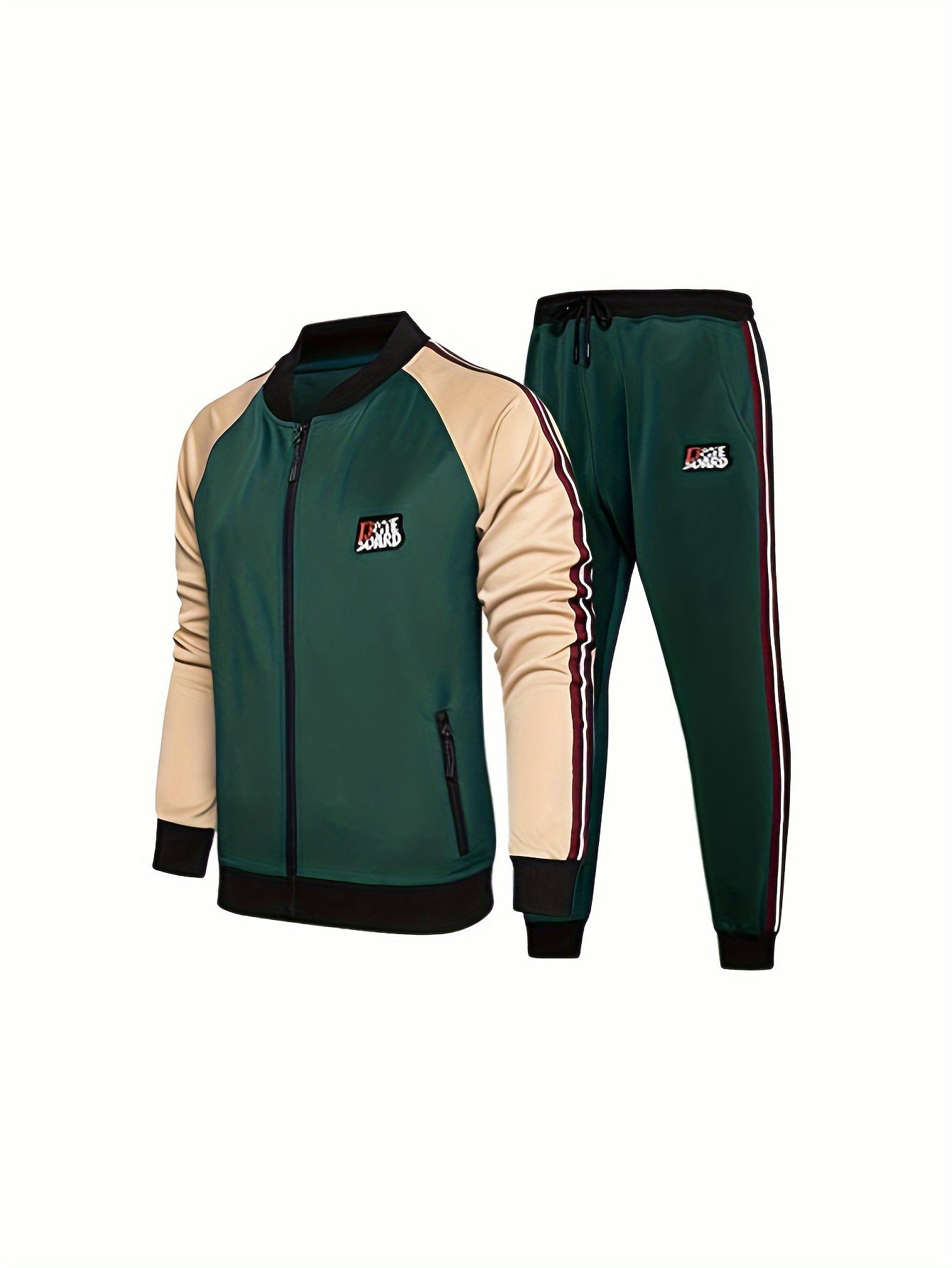【着後レビューで 送料無料】 men's Temu - 2 pants jacket autumn spring suit sports leisure Clothing