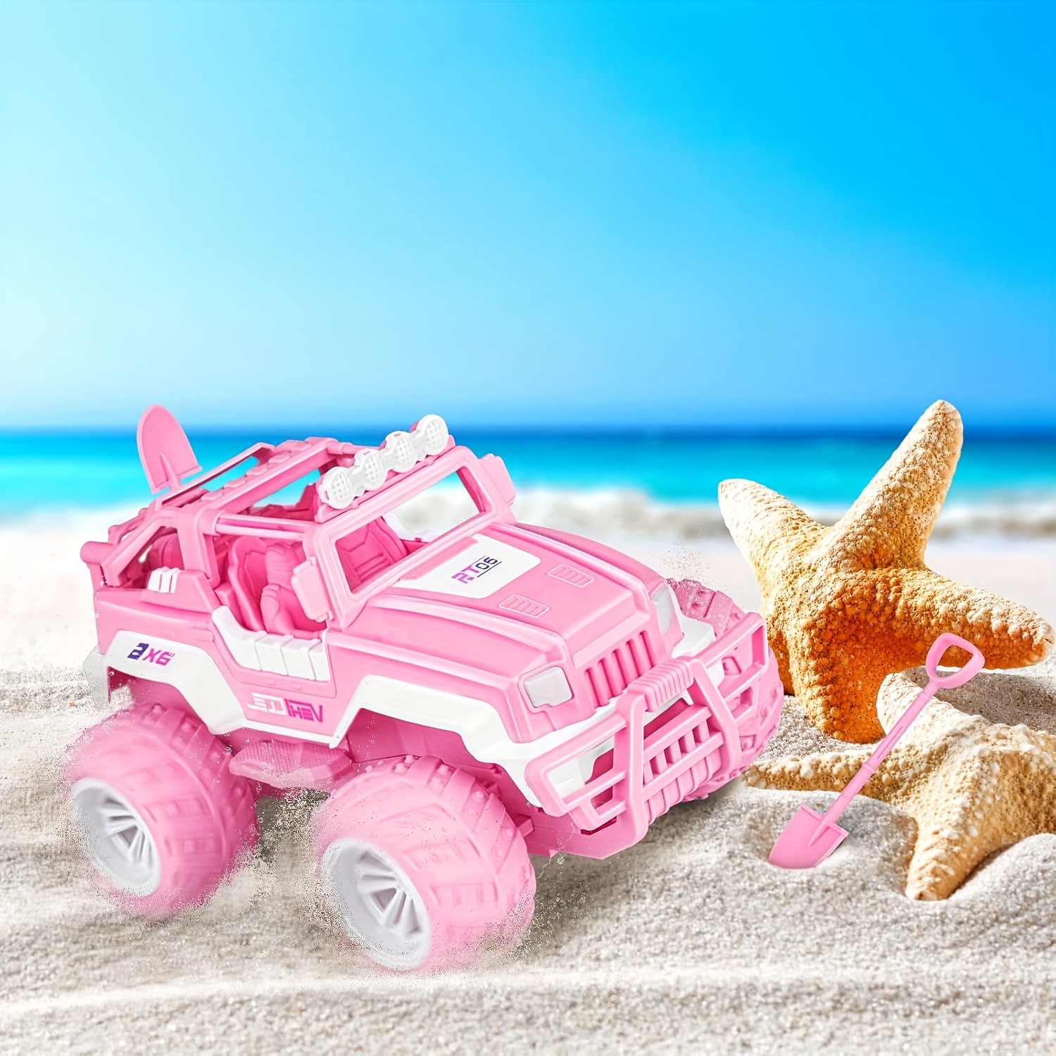 RC Car for Girls, Pink RC Truck with Two Rechargeable Batteries, Toys for 3, 4, 5, 6, 7, 8 Year Old Girls, Birthday Ideas for Little Girls