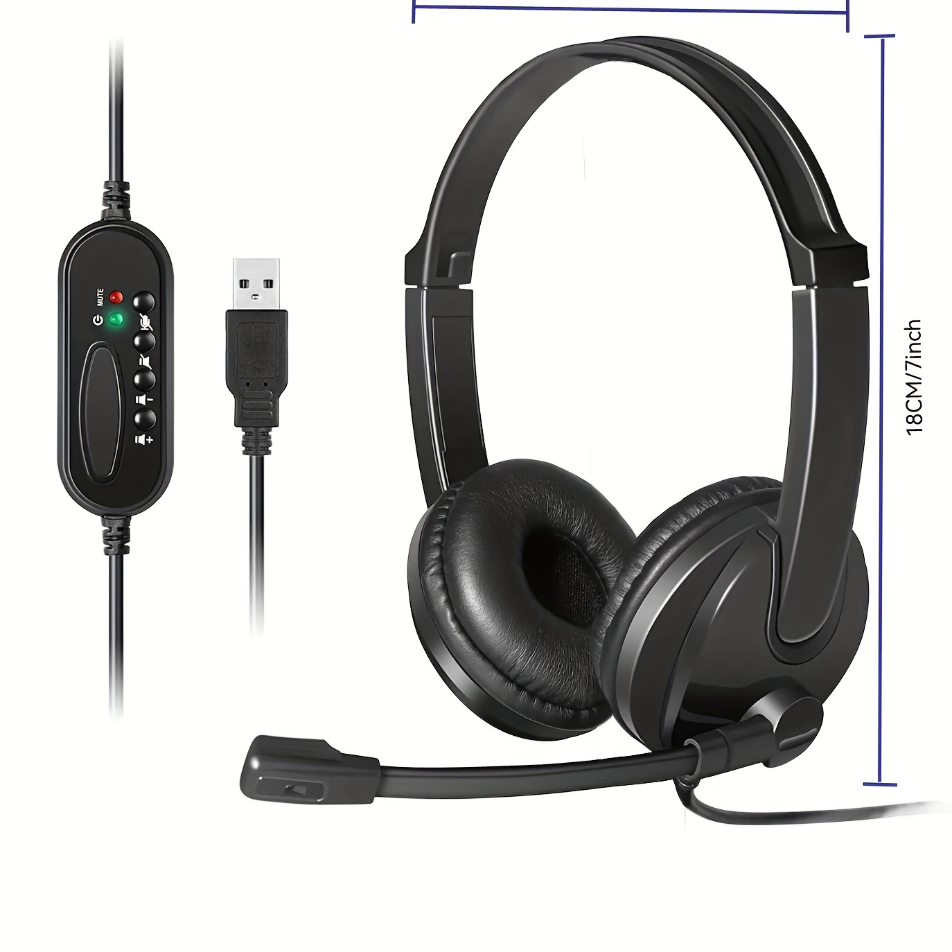 para laptop/desktop pc/ps4/ps5/pc/  one/switch, som estéreo surround, faixa de cabeça ajustável, controle de volume, microfone condensador