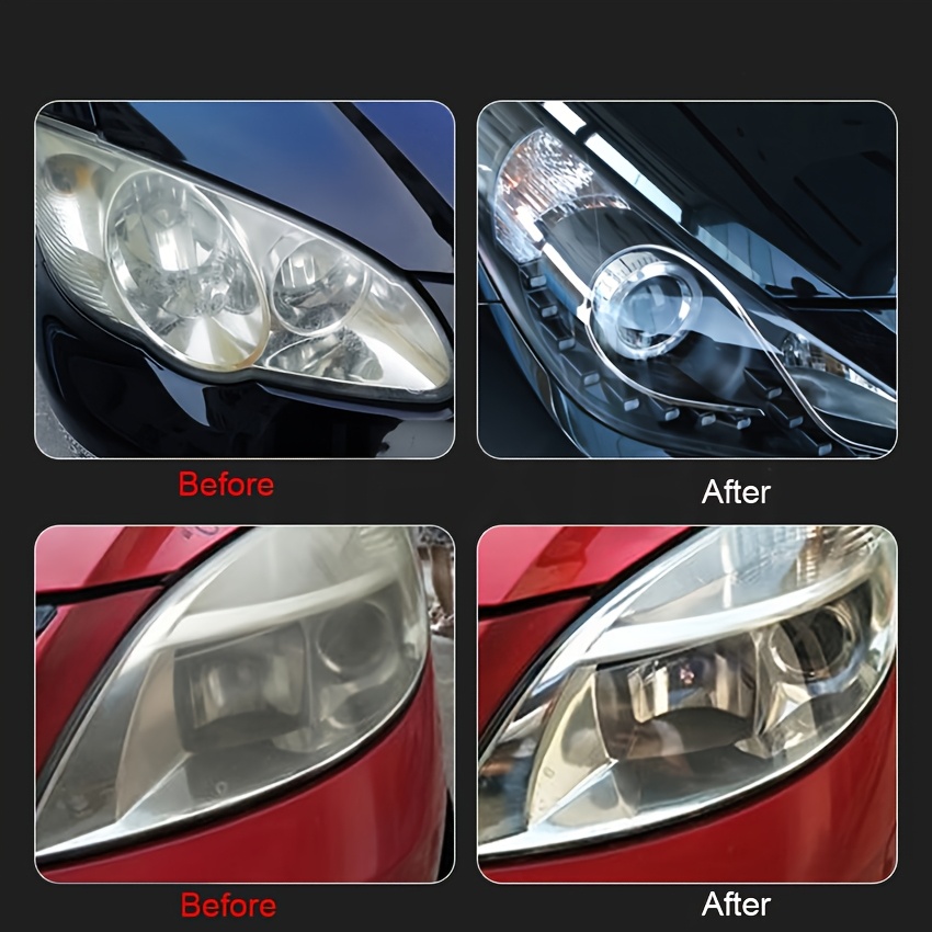 Car Headlight Restoration Kit - Crystal Clear Coating For Oxidation, Yellowing & Scratch Repair