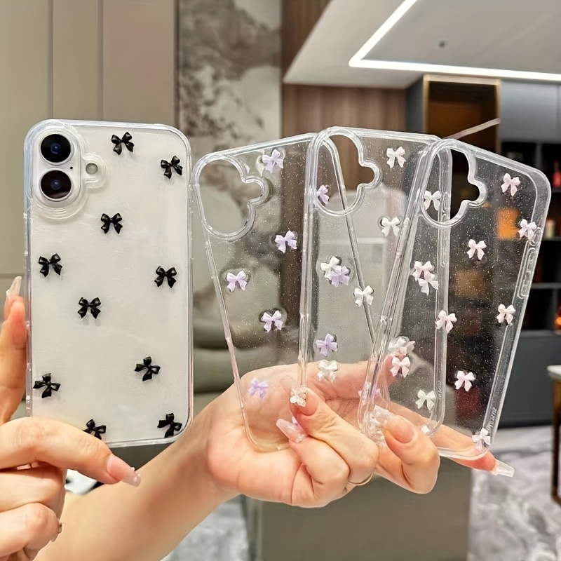 Visokokvalitetna 3D futrola za telefon s lukom pogodna za for iphone 16 Pro Max, s prozirnim zaštitnim dizajnom, novi model za for iphone 15.
