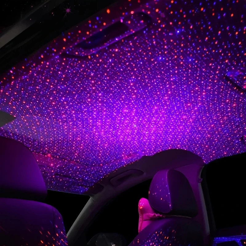car car usb starry sky light roof interior light details 7