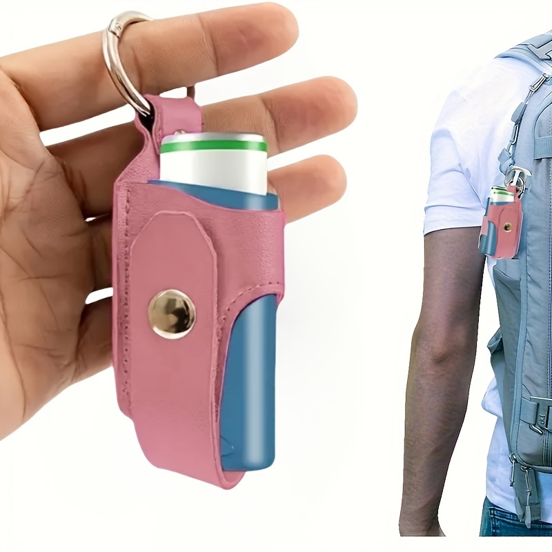 

Portable Inhaler Holder With Keychain - Lightweight, Ideal For Travel & Everyday Use | Fits All Sizes, Portable Inhaler Holder, Key Ring, Travel, Inhaler Sizes