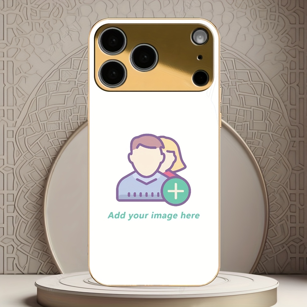 E-shop Handyhülle - Personalisierte Foto-Muster, individuell gestaltete, galvanisierte goldene Glas-Mirroren-Handyhülle, verfügbar für alle beliebten