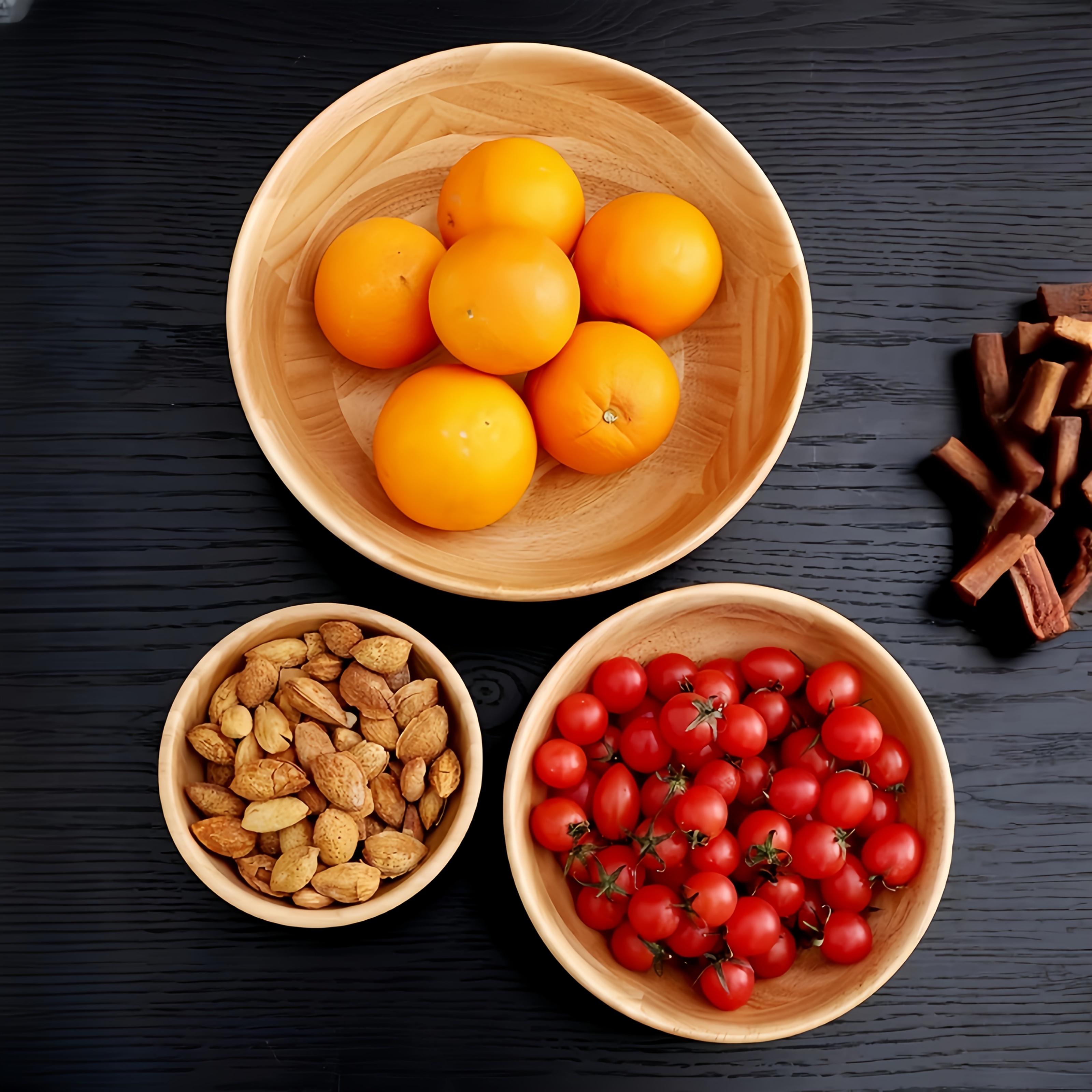 Tazón Grande de Madera Maciza Estilo Japonés para la Cocina, Ideal para Mezclar Verduras, Preparar Masas y Ensaladas de Frutas. Accesorio de Cocina Ideal para Hoteles y Hogares, Sirve como Tazón para Mezclar o Tazón para Sopa