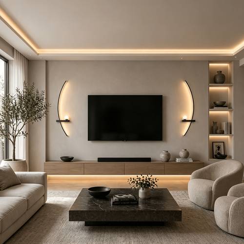 2pcs set of modern light room grille lights 3 color temperature changing wall lights 85cm minimalist background strip wall lightscurved lamp minimalist bedside lamp