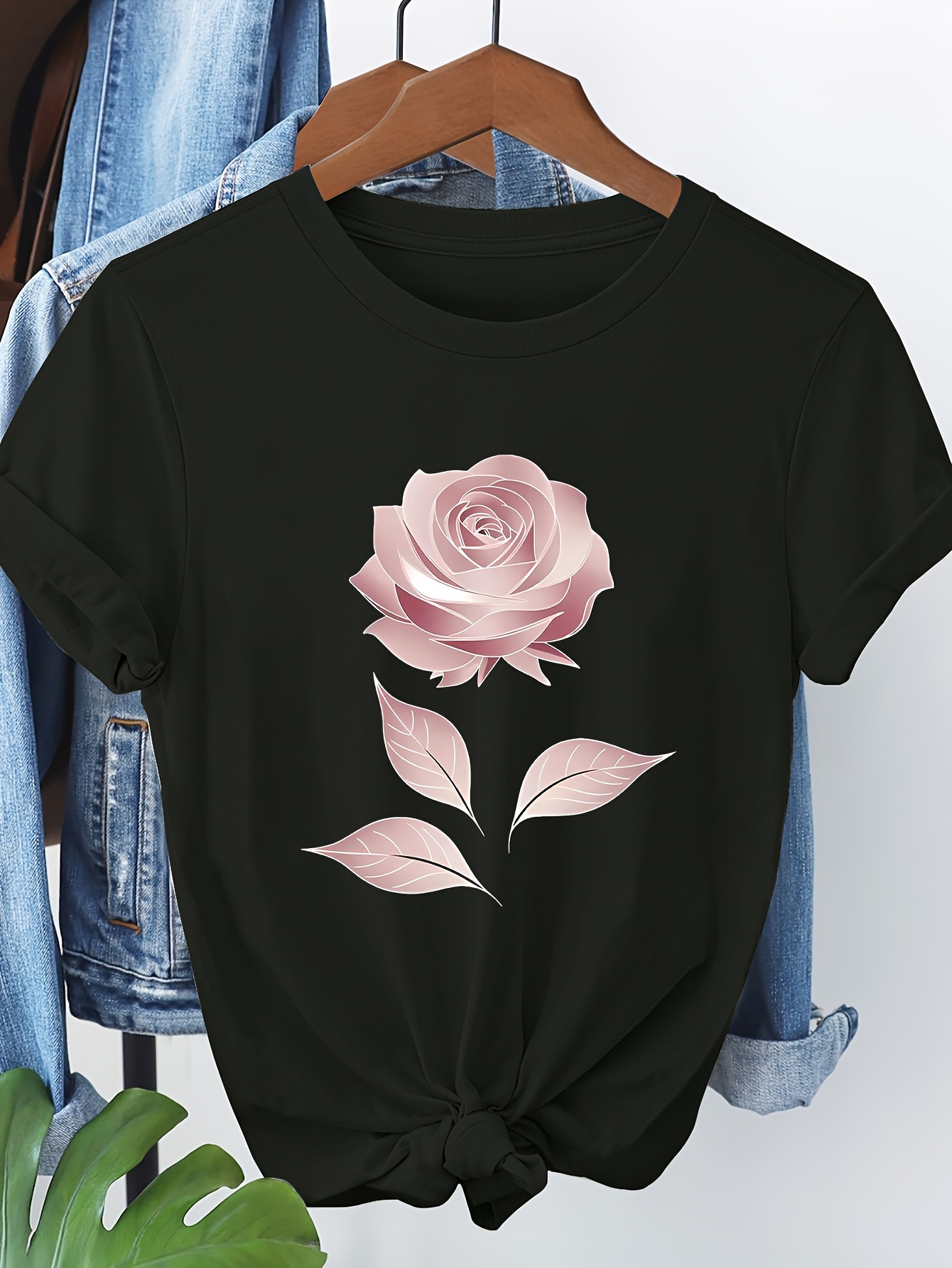トップス Rose flower motif short sleeve cardigan Flowers Rose Pattern Short Sleeves Shirt In WHITE | ZAFUL 2026