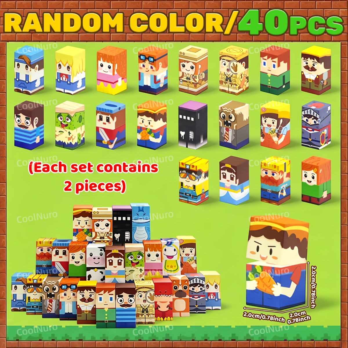 TEMU Magnetic Building Blocks With Animal And Human Themes - Stem Educational Toys, Family , Learning Puzzle Toys, Suitable For Boys And Girls