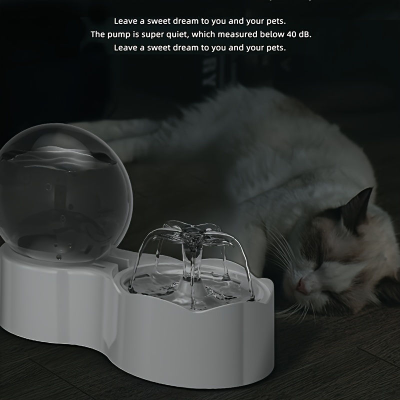 2 3l quiet pet water fountain with usb power bpa free smart cat water dispenser low voltage water drinking bowl for cats non battery operated details 2