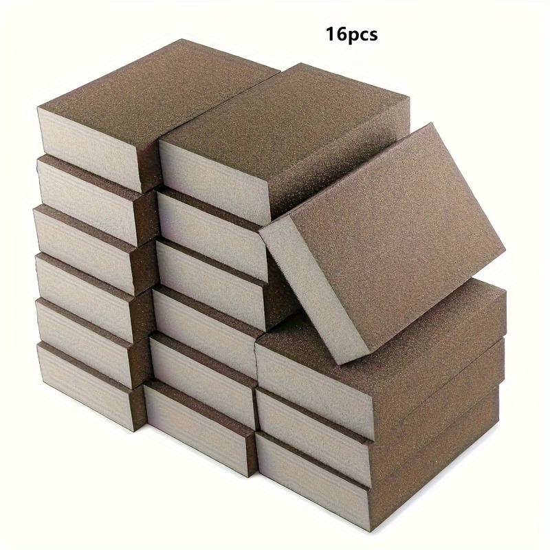 Lot De 8 Blocs éponges à Poncer - Grains 120 à 180 - Lavables Et Réutilisables Pour Bois, Métal, Plâtre