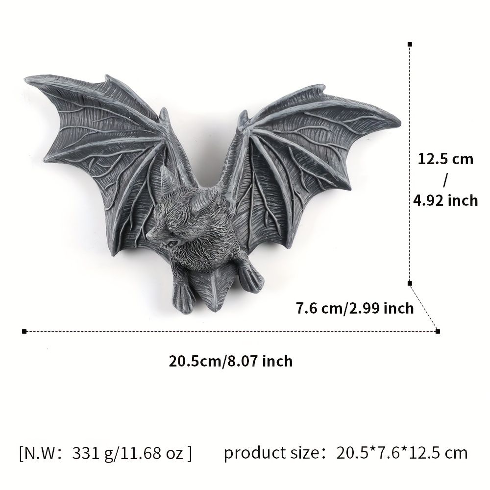 Gothic Bat Wall Decor - Intricate Resin Pendant, For Home Decor, Decor | Decorative | Resin Structure