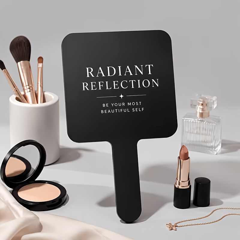 TEMU 1 specchio da trucco personalizzato, con logo//testo personalizzato e accessori da per ciglia - per saloni di , regali per damigelle, regali per