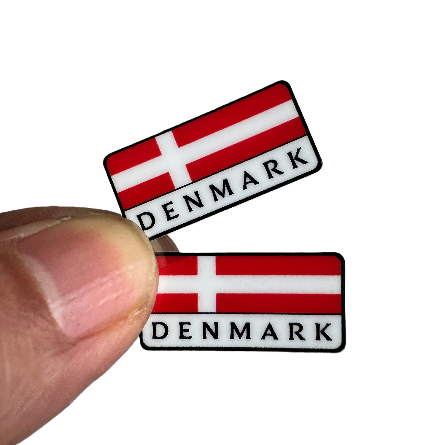 2pcs Denmark Flag Style Stickers - Suitable For Cars, Trucks, Motorcycles, Laptops, Suitcases, Bumpers Decals