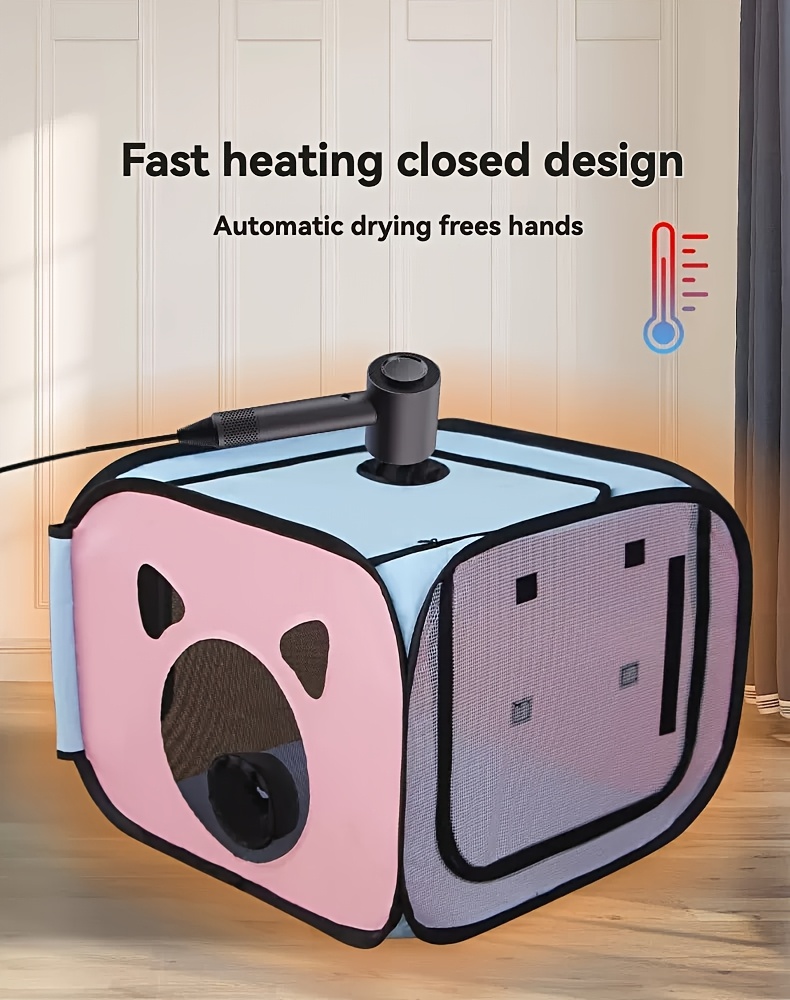 portable pet drying box for cats foldable non electric fabric dryer for   grooming Product details 1