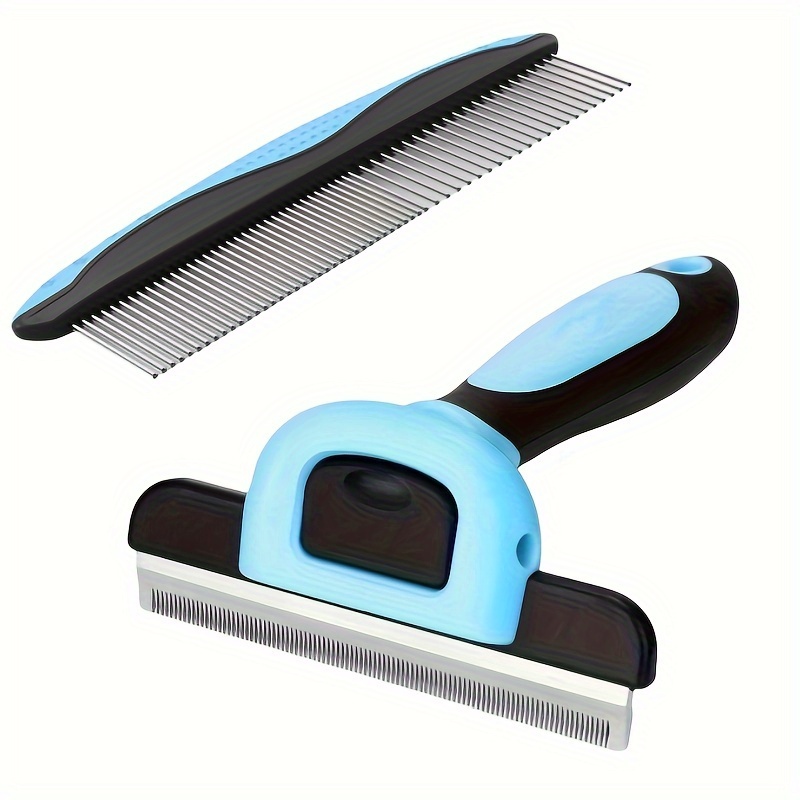 

1set Dog Grooming And Metal Set, Pet Removal Tool , Reduces Up To 95% Shedding For , , And Long , Steel, Suitable Breeds