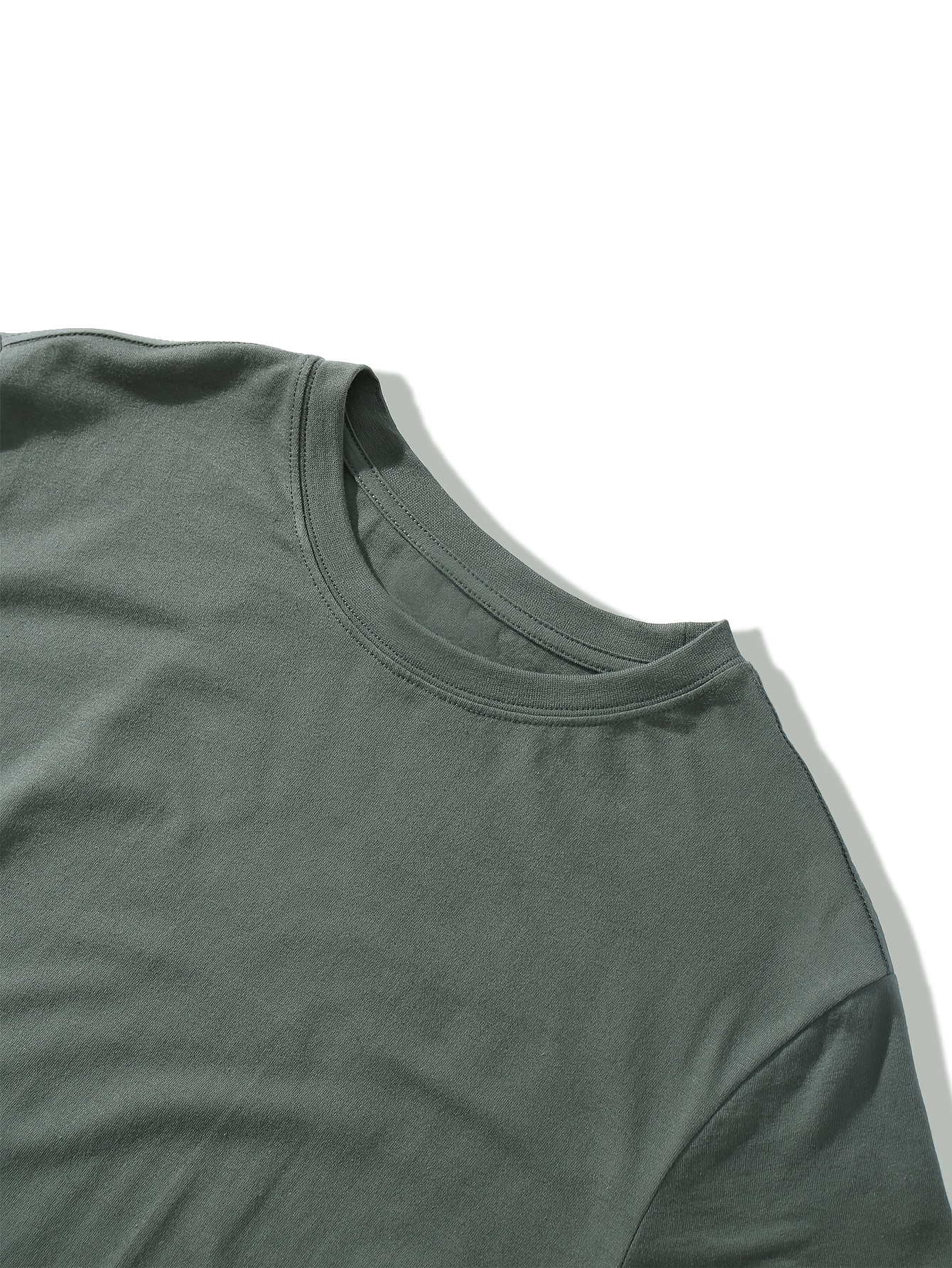 T-shirt homme été en coton coupe ample confortable décontracté_voghion.com