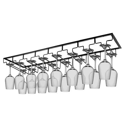1pc contemporary metal and glass storage unit 8 section wall mounted shelf featuring an inverted for cabinet suspension versatile bottle organizer for home cellar or bar use