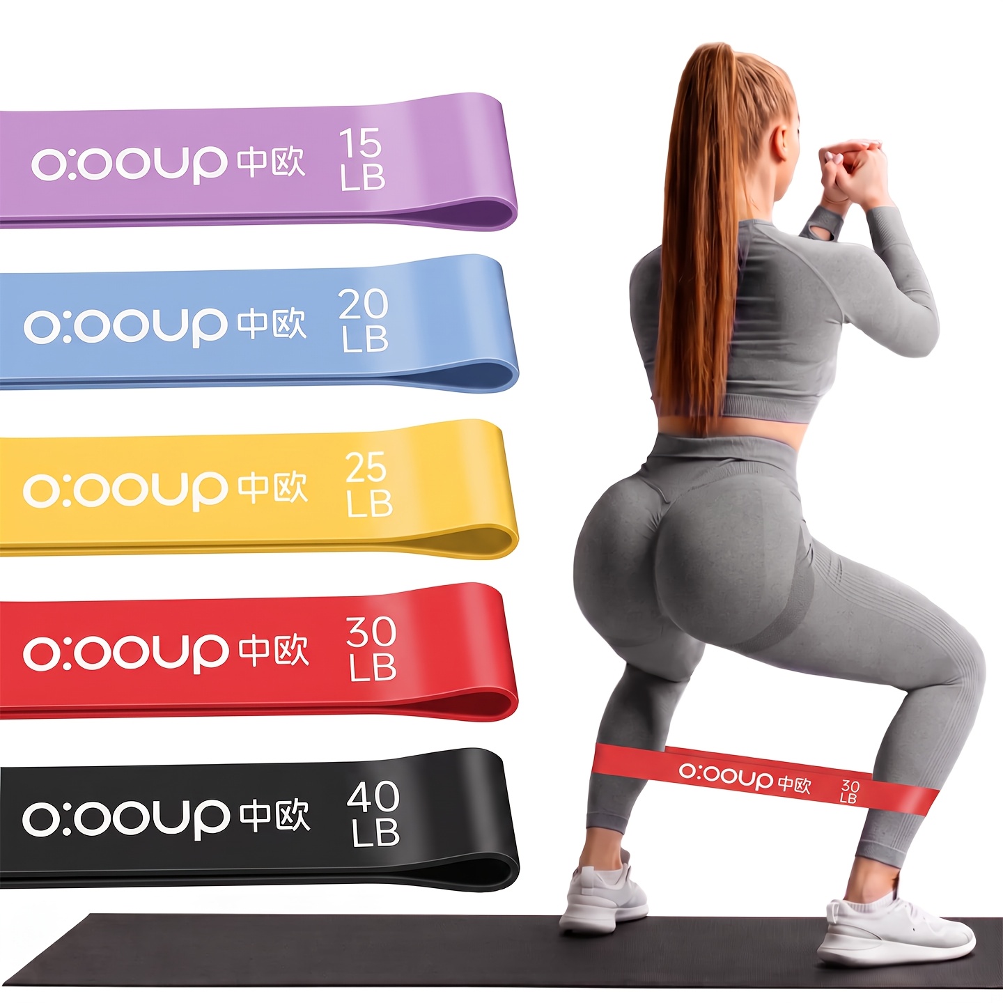 5pcs High-Strength Resistance Band Set, Fitness Elastic Loop for Men And Women, Yoga Resistance Bands for Leg Training, 
