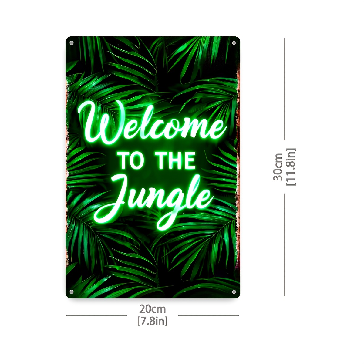 

Welcome To " Green Neon Metal Sign - 8x12 Inch Aluminum Wall Art For Home, Bar, Cafe & Garage Decor | Waterproof & Dustproof, Room Decor