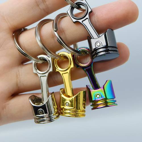 1pc 2pcs 4pcs piston keychain for men car modification metal keychain pendant motorcycle piston pendant car modification keychain small gift