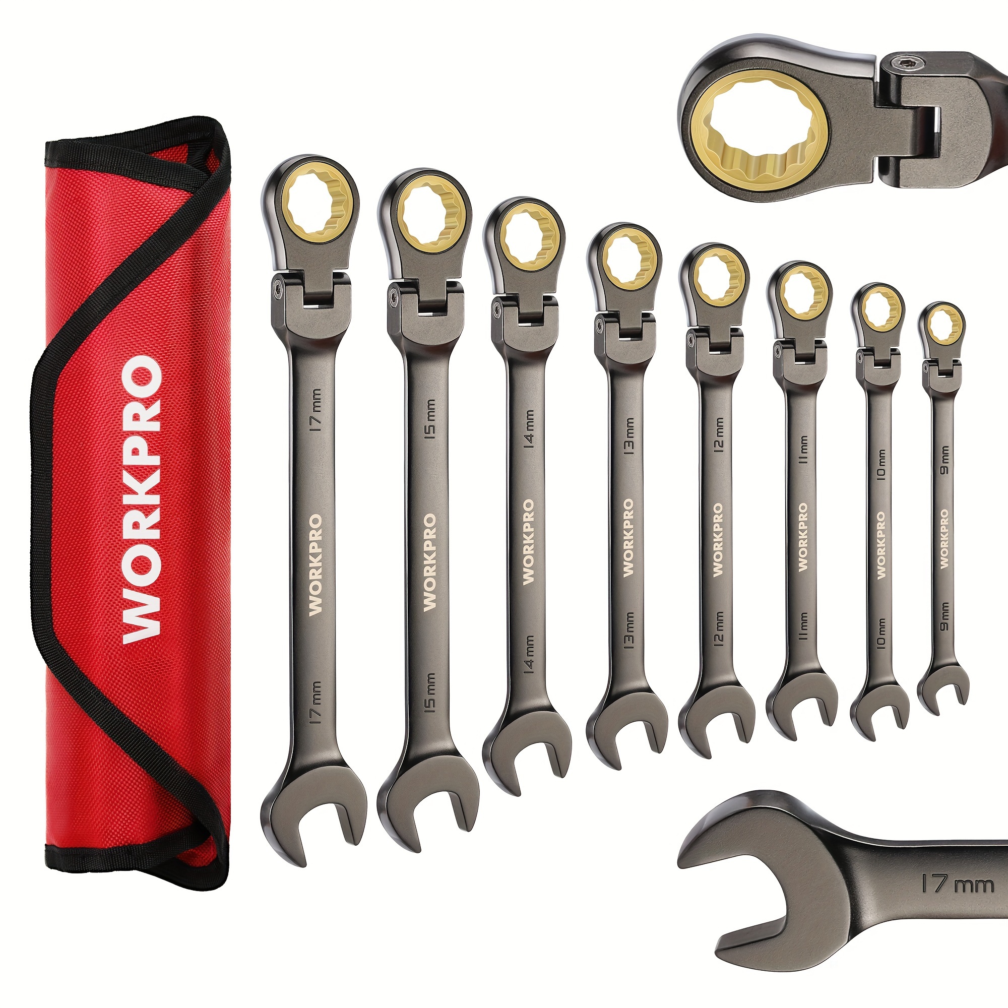 

Workpro 8- - Ratcheting Combination Set, 9-17 Mm, 72-, Constructed, Plating Organization Bag