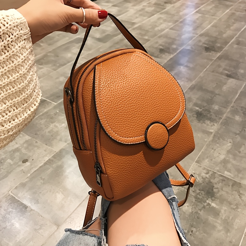 

High-end Women's Backpack For Autumn And Winter 2024, Featuring A , Small Size, Shoulder Bag, Crossbody Bag, And Mini Commuter Bag.