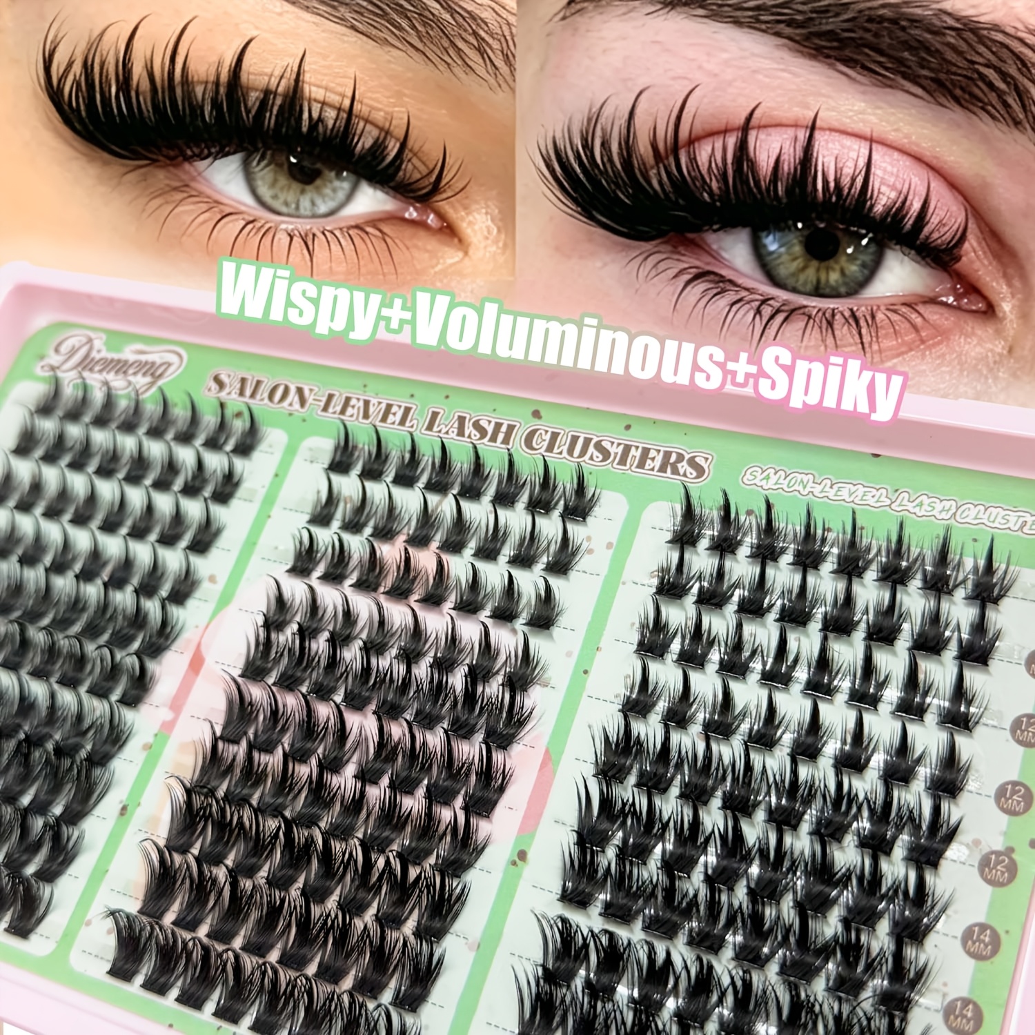 Image of 240pcs Spikes Lash Clusters, 10-18mm Mega Wispy Extension, Fluff D/dd -up Extensions, Unique Spiky Clusters Of Single Curls, Sable Hair Extensions, Dense Eyelashes Home