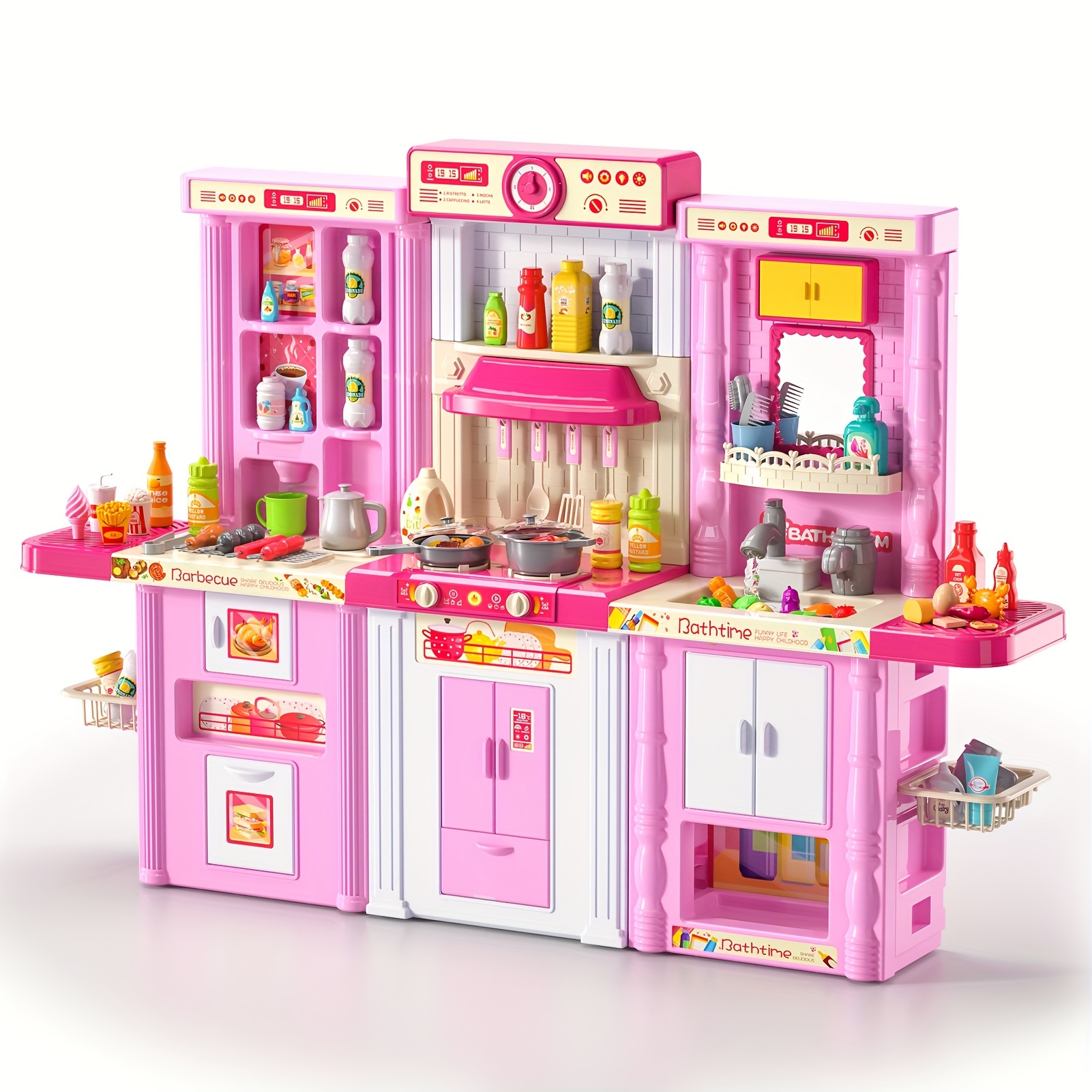 

Play Kitchen Toys For Kids, Play Kitchen Set Includes Toy Kitchen Accessories For Pretend Play, Kids Kitchen Playset