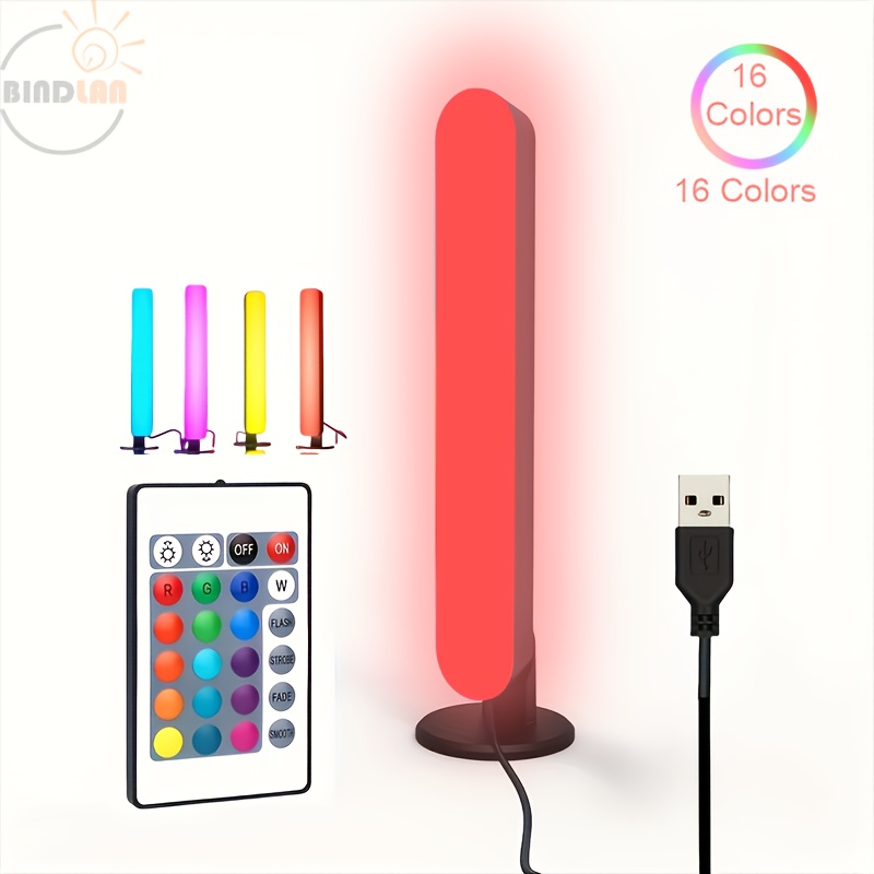 1/2 packs LED Strip Lights for Room, 24 Keys IR Remote Control Remote Control Smart RGB Strip Lights Gaming Lights, TV Ambient Backlight Sync with Music, RGB Desk Lamp for TV, PC, Room, Party Decoration