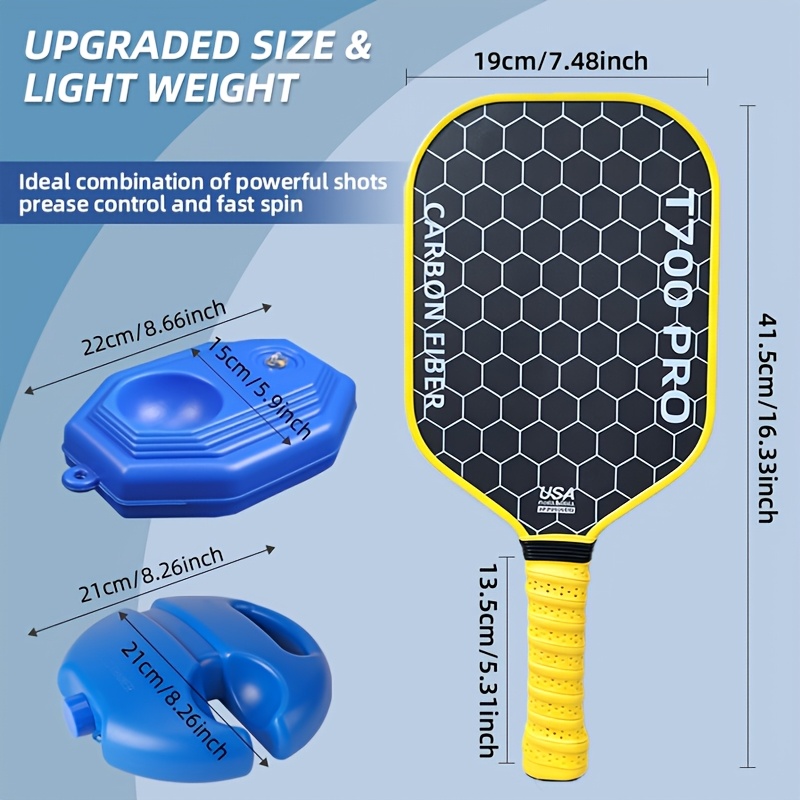 T700 Carbon Fiber Padel Racket Set for Training