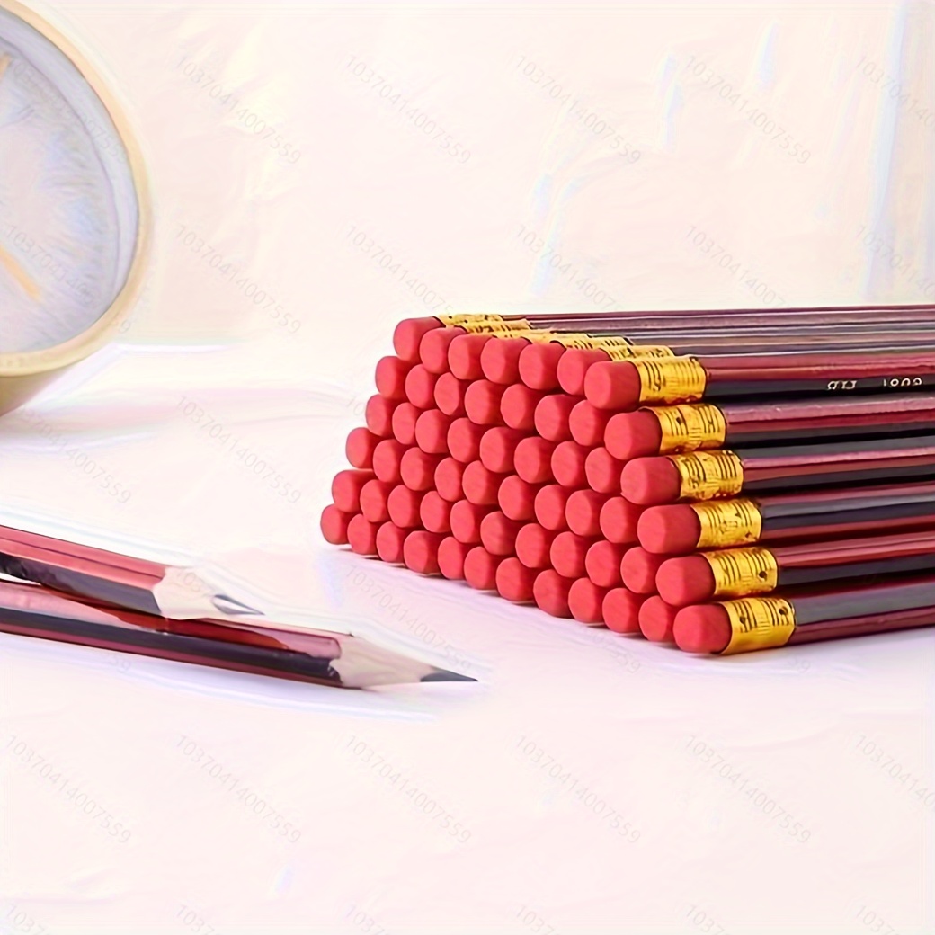 

100pcs Hb Pencil, Wooden Pencil, Writing And Drawing Pencils, Office And School Supplies