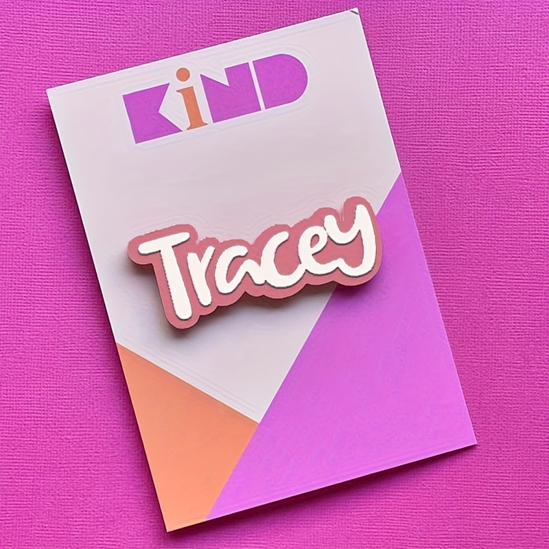 TEMU 1 Placa de Identificación Acrílica Personalizada - Regalo Personalizado para Enfermeras, Maestras y Parteras con Etiqueta Magnética en y Diseño