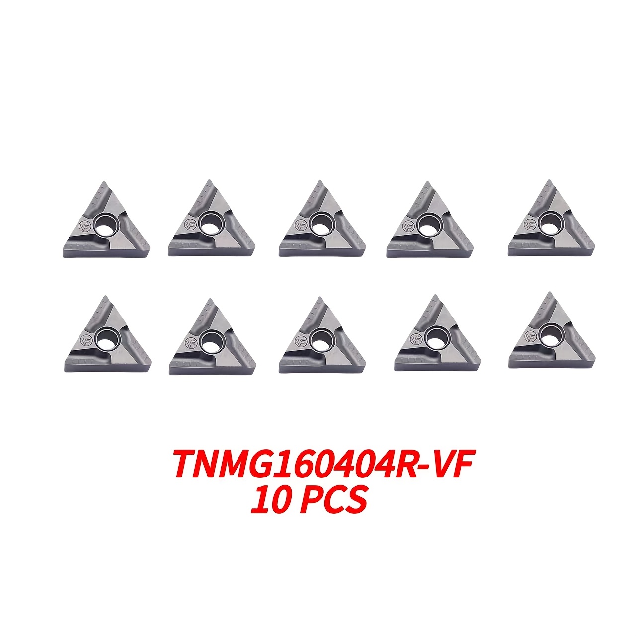 TEMU 10pcs Tnmg160404r-vf Hard , Cutting Ceramic Suitable For Turning Tools, Metal Ceramic Lathe Tools