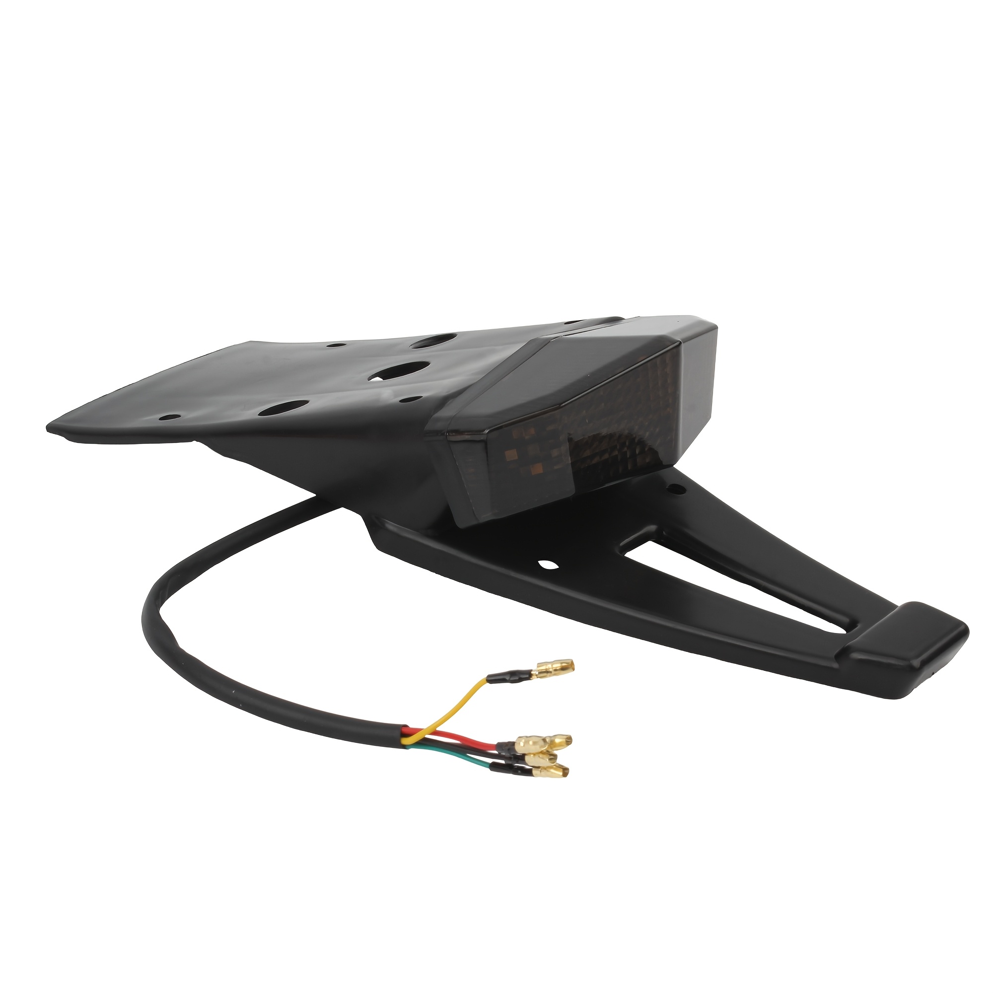 TEMU Universal 12v Motorcycle Led Tail Light Rear Fender Brake Light License Plate Bracket For Off-road Motorcycle Motorcycle Tail Light Assembly,